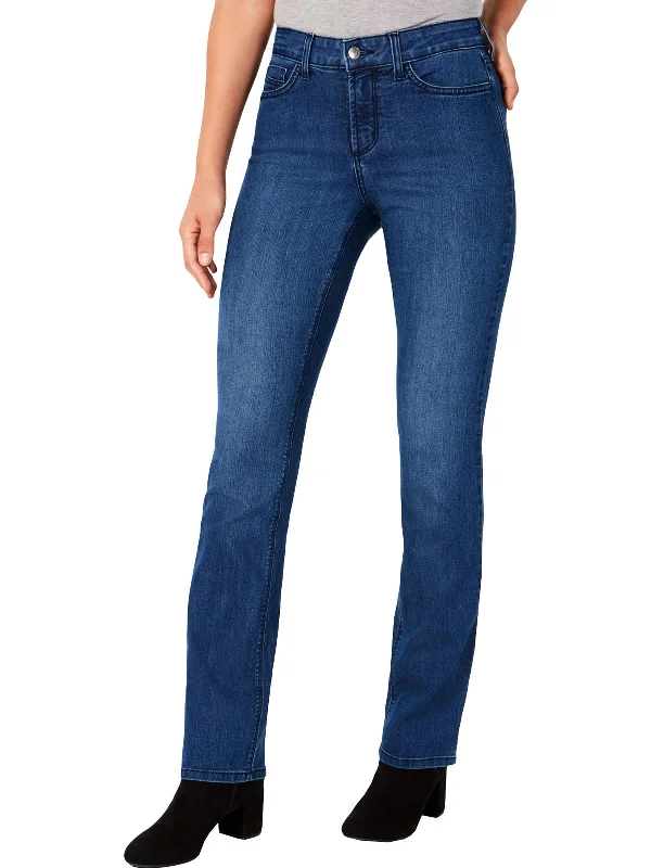 Discount Price Hayley Womens Slimming High Waist Straight Leg Jeans