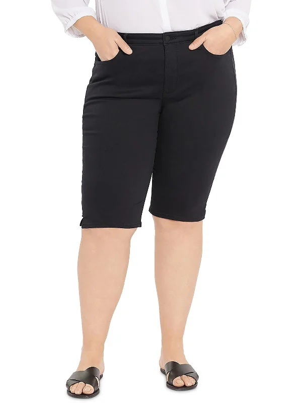 Women's Vacation Garments Plus Womens High Rise Knee Length Capri Jeans