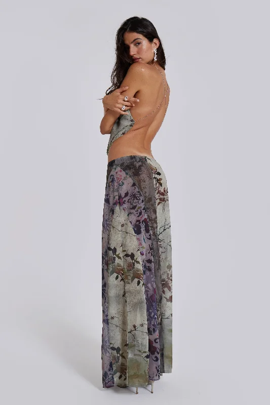 Women's Stylish Professional Garments Asteria Panelled Maxi Skirt