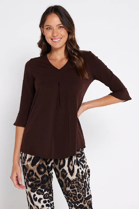 Holiday Attire Sale Keswick Top - Chocolate