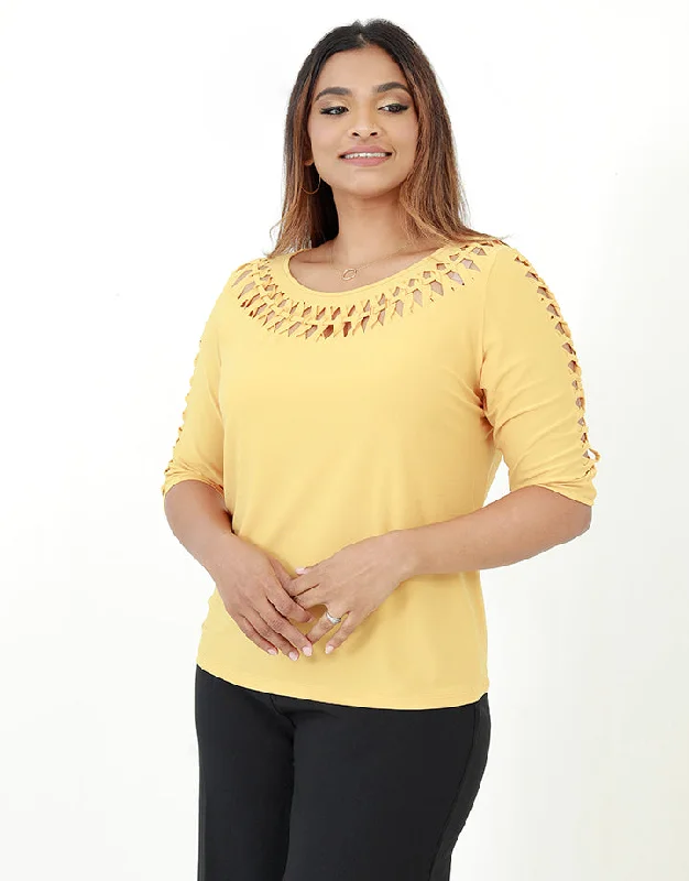 Limited-Time Sale – Grab It Before It'S Gone Laser Cut Detailed Top