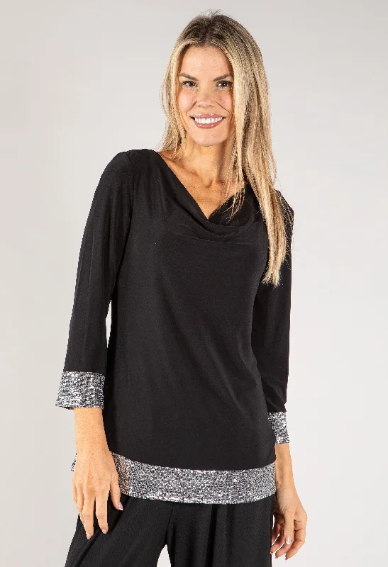 Limited Stock, Big Sale Cowl Neck Sequin Tops