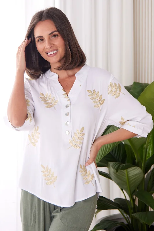 Your Favorite Items Now At Unbeatable Prices Marlie Top - Gold Leaf