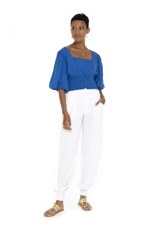 Casual Chic Deals Solids Puffy Top