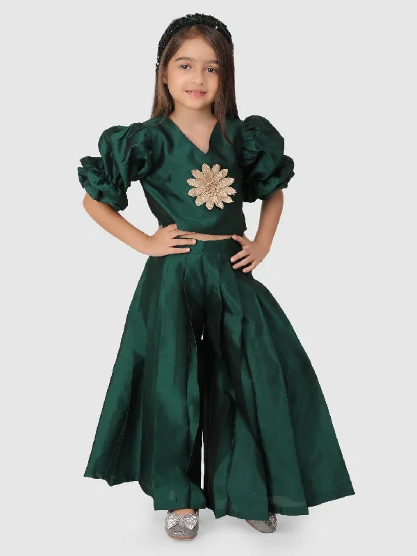 Exclusive Sale Green Top & Flared Pant