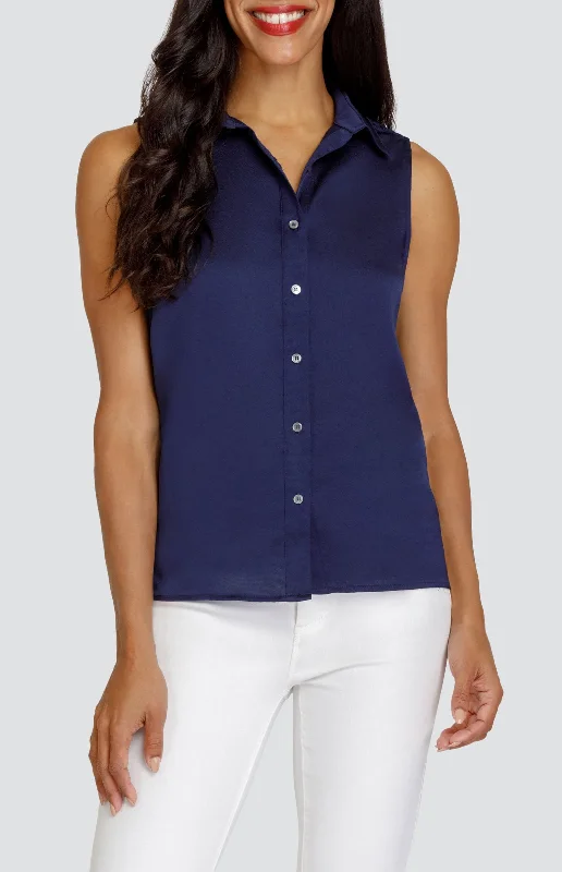 Daring Fashion Promotions Noel Top - Navy Blue - FINAL SALE