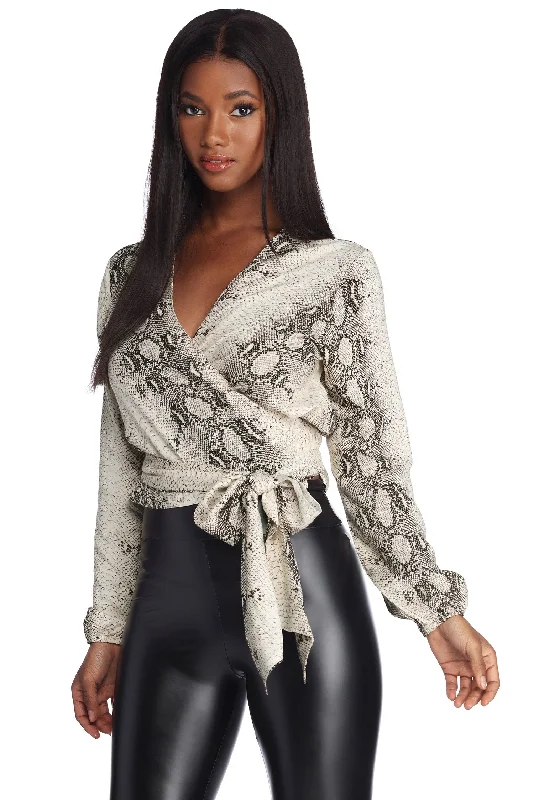 Smart Casual Deals In Style Wrap Top