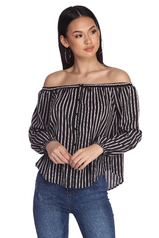 Best Prices Of The Season Happening Now Striped And Hyped Cropped Top
