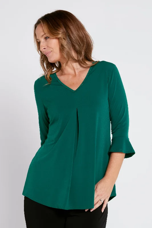 Style Redefined Keswick Top - Forest Green