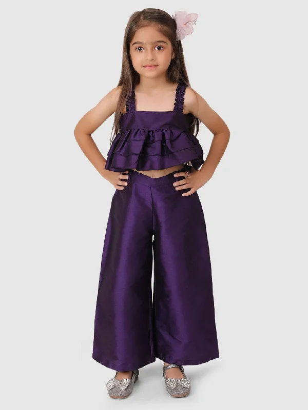 Luxury Casual Deals Voilet Fril Top & Pant