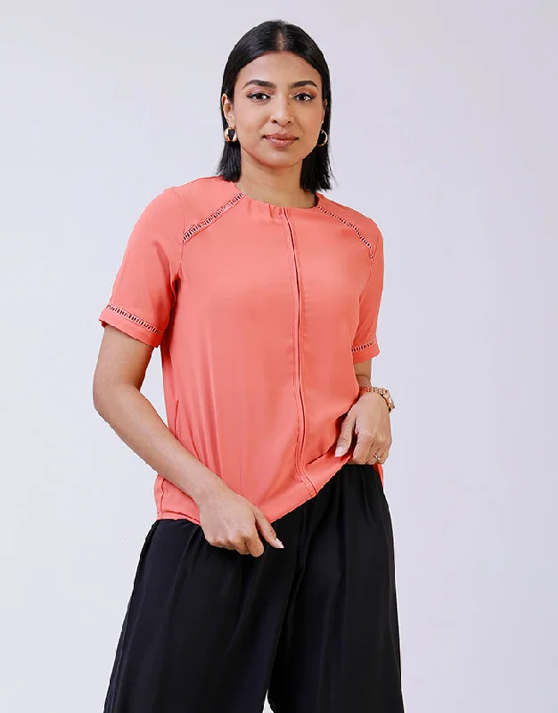 The Perfect Time To Shop And Save Back Keyhole Opening Top with Ladder Detail