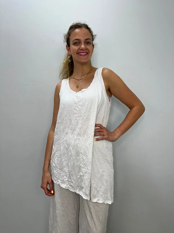 Elegant Designs At Reduced Prices White Crinkle Colt Top