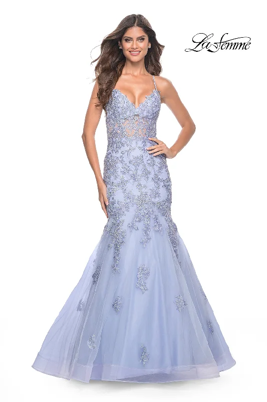 Limited-Time Offers You Can't Ignore La Femme 32004 Mermaid Lace Illusion Top
