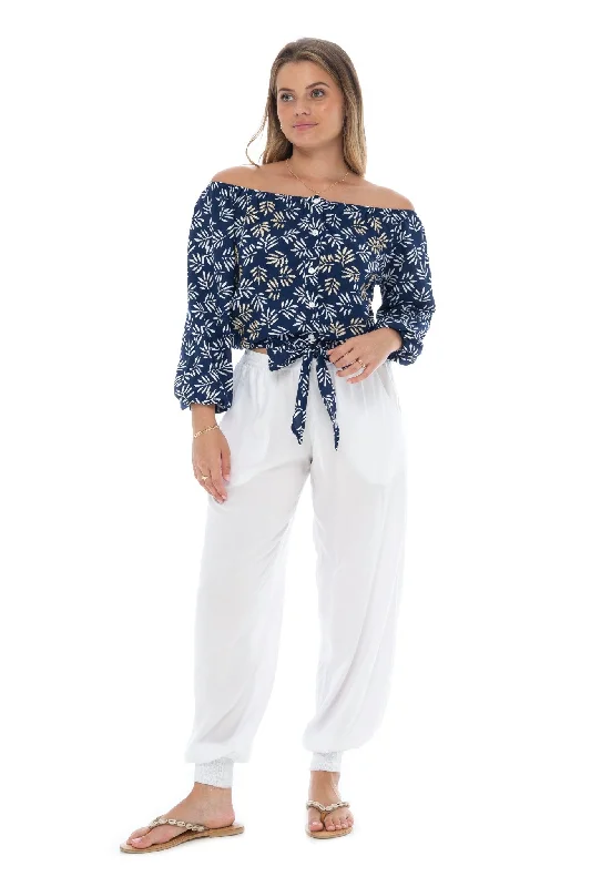 Chic Trend Collection Palm Tie Top