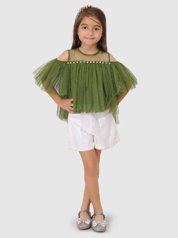 Luxury Fashion Green Gather Top