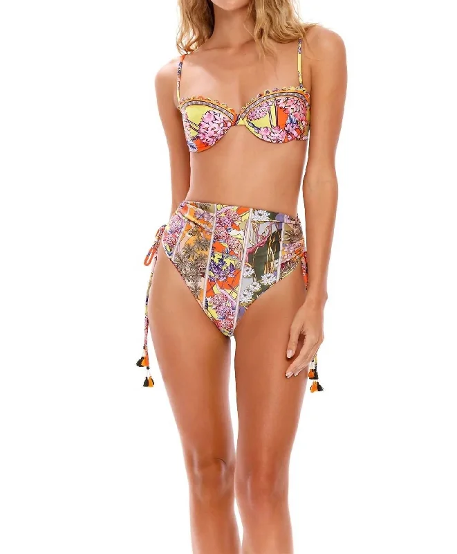 Fashion-forward Women's Wear Etta Reversible Hand-Crafted Bikini Bottom In Suki Drop Multi-Spliced Fashion-forward Women's Wear Etta Reversible Hand-Crafted Bikini Bottom In Suki Drop Multi-Spliced