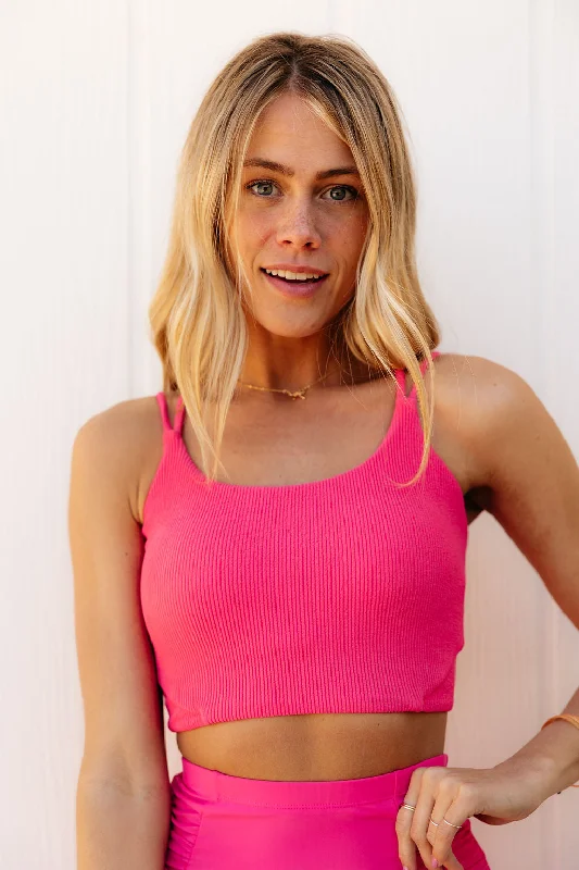 Don't Miss These Must-Have Offers Coral Reef Destination Textured Swim Top-Coral Crush