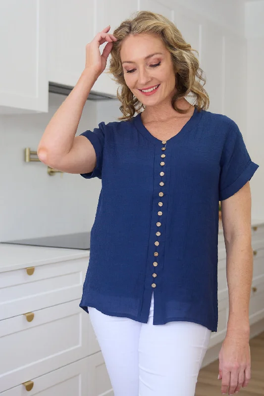 Street Chic Discounts Gemma Top - Navy