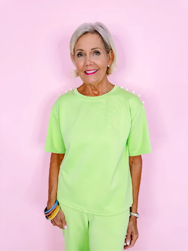 Exclusive Discount PEARLY GIRLY TOP - GREEN