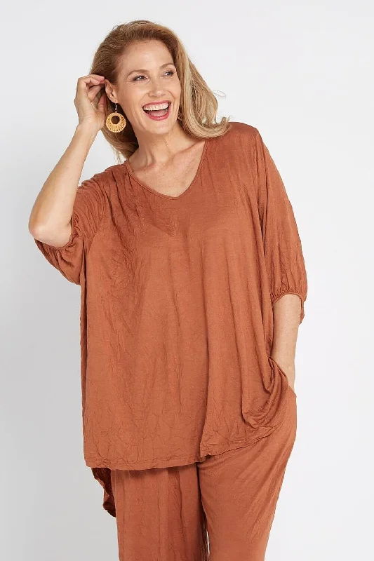 Hurry – Weekend Sale Ends Soon Leah Top - Tan