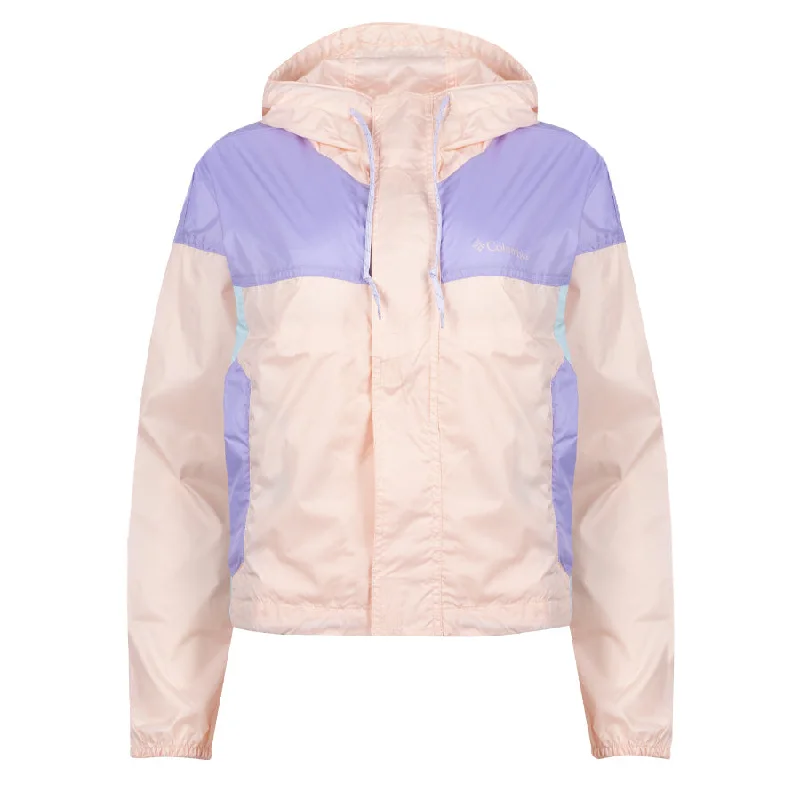 Women Wear Brands Columbia Womens Flash Challenger Cropped Windbreaker Peach Blossom / Frosted Women Wear Brands Columbia Womens Flash Challenger Cropped Windbreaker Peach Blossom / Frosted