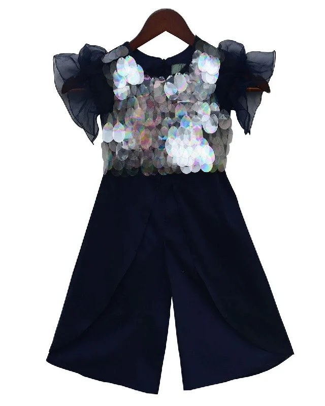 Hurry Before It's Gone Pre-Order: Blue Soft Sequence Top with Palazzo