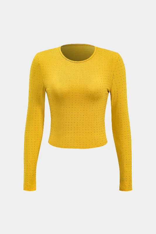 The Sale Everyone's Talking About Rhinestone Accent Long-Sleeve Top