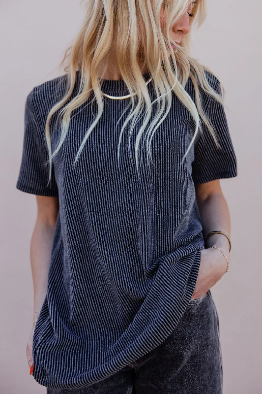 Fashionista Favorites Boone Top-Charcoal