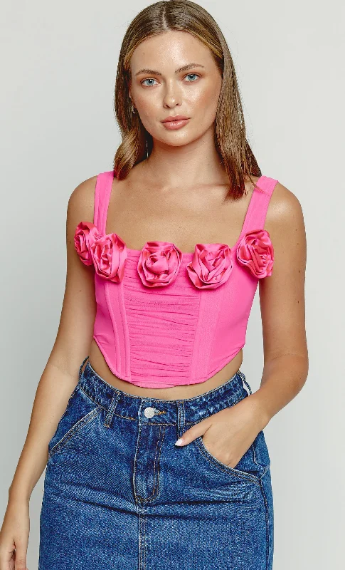 The Best Discounts Of The Weekend Hot Pink Corsage Corset Top