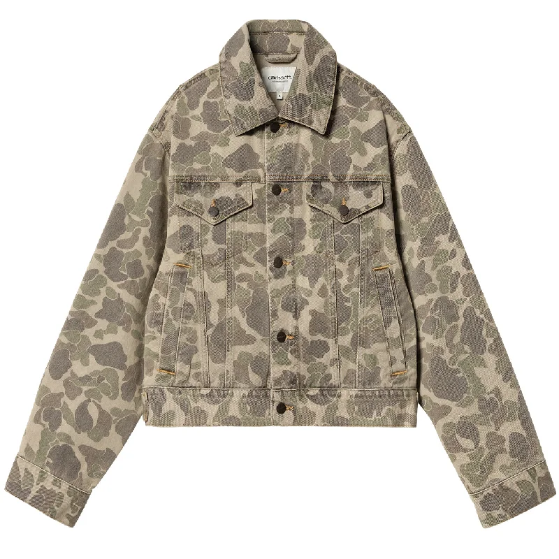 Women's Vacation Outfit Set Carhartt WIP Womens Duck Orell Jacket Camo Duck / Black Bleached Women's Vacation Outfit Set Carhartt WIP Womens Duck Orell Jacket Camo Duck / Black Bleached
