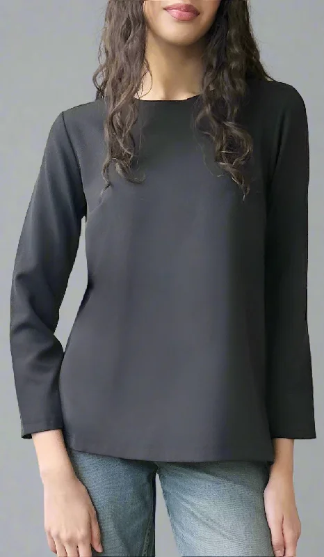 Trend Forward Threads Lyla Everyday Tailored Shell Top - Black