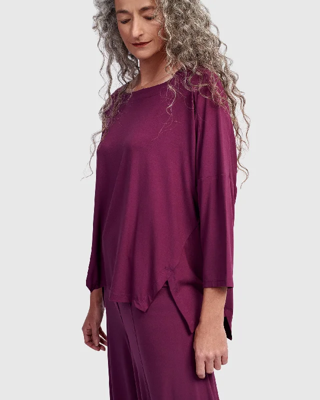 On-Trend Fashion Offers Essential Boxy Top, Sangria