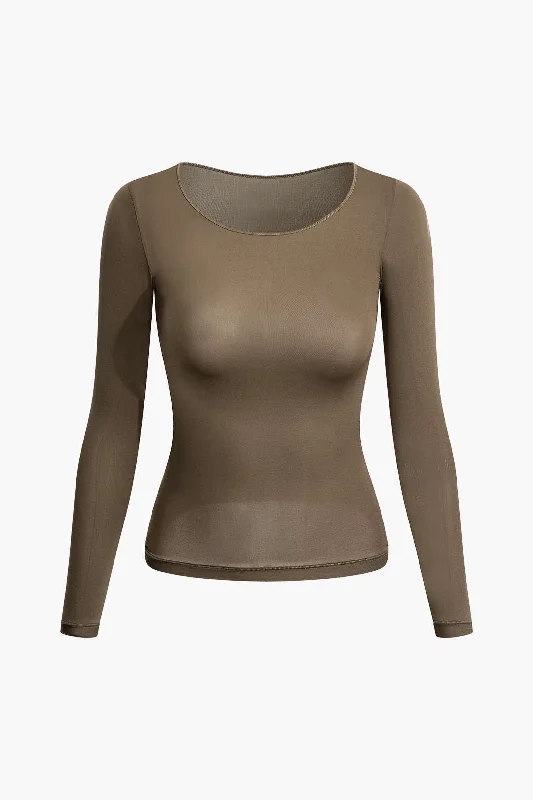 Ends Soon Solid Long-Sleeve Top