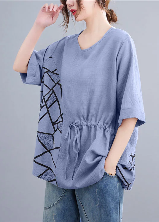 Get Ready To Save Like Never Before Baby Blue Print Patchwork Cotton T Shirt Tops O Neck Summer Get Ready To Save Like Never Before Baby Blue Print Patchwork Cotton T Shirt Tops O Neck Summer
