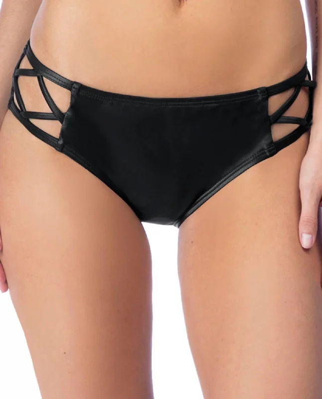 Fashionable Women's Wardrobe Cut Out Bikini Bottom In After Midnight