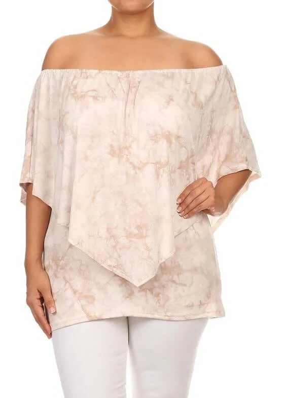 Exclusive Deals For This Week Only Convertible Tie Dye Top Plus Size CLEARANCE FINAL SALE