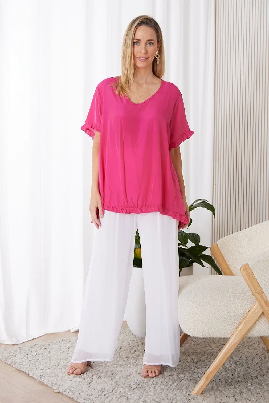 Discover Promotions Zia Top - Hot Pink