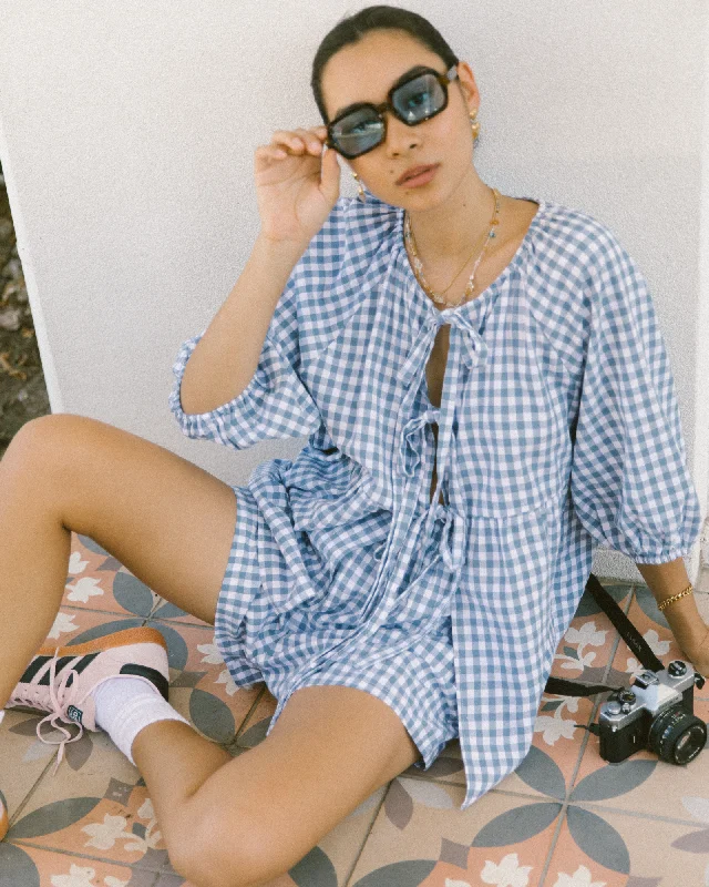 Fashion Forward, Function First Florence Top | Blue Gingham
