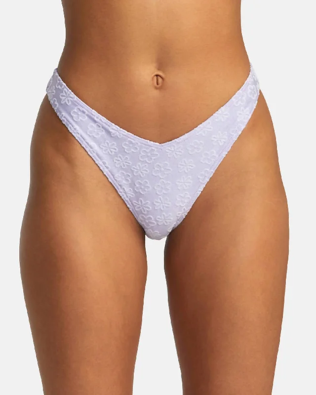 Women's Activewear for Exercise and Sports Delia V Front Skimpy Bikini Bottom In Iris Women's Activewear for Exercise and Sports Delia V Front Skimpy Bikini Bottom In Iris