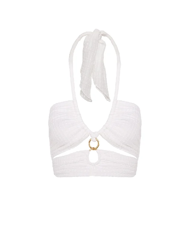 Elegant Fashion Offers Marge Detail Top - Off White