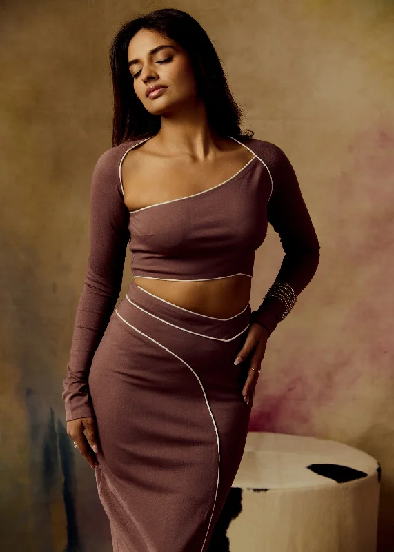 Additional Time-Limited Offers Vienne Brown Asymmetrical Top