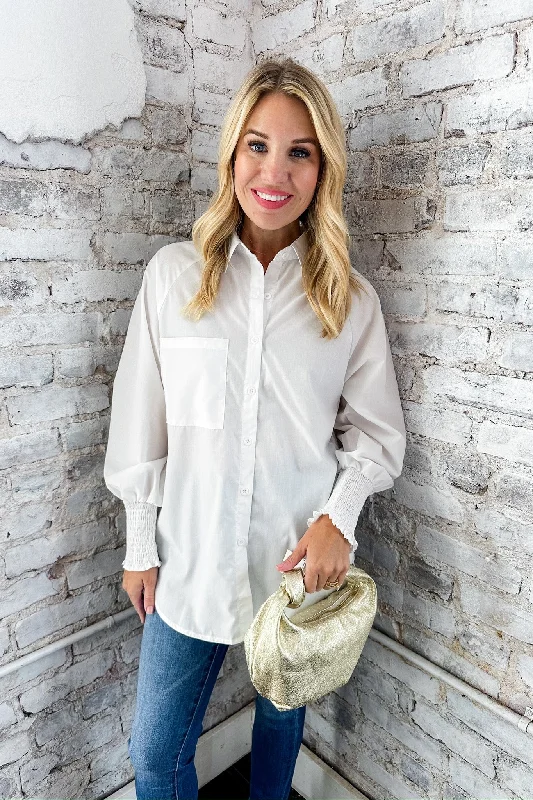 New Styles Just In Simply Sophie Solid Top in Crisp White