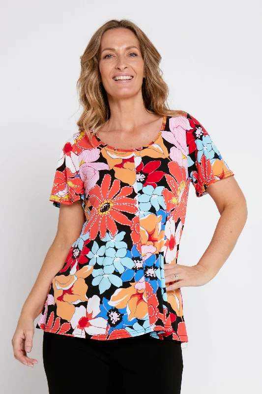 Spring Offer Melinda Top - Bouquet Bloom