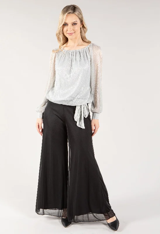 Luxury Fashion Discounts Tie Waist Plisse Top