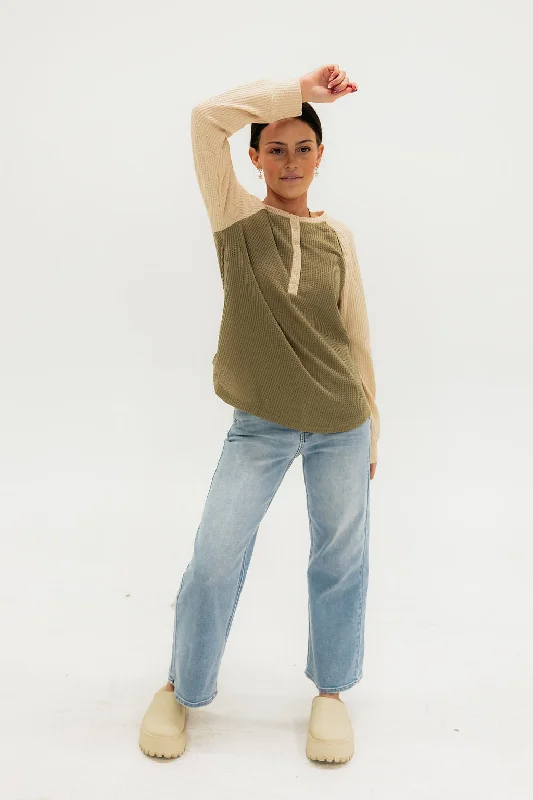 Contemporary Chic Promotions James Top-Olive Combo