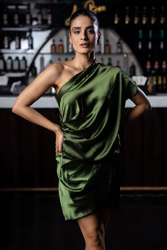 End Of Season Sale Green Top & Skirt Co-Ord Set