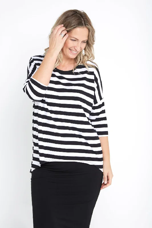 Classic Elegance Sales Montmartre Bamboo Top - Wide Black/White