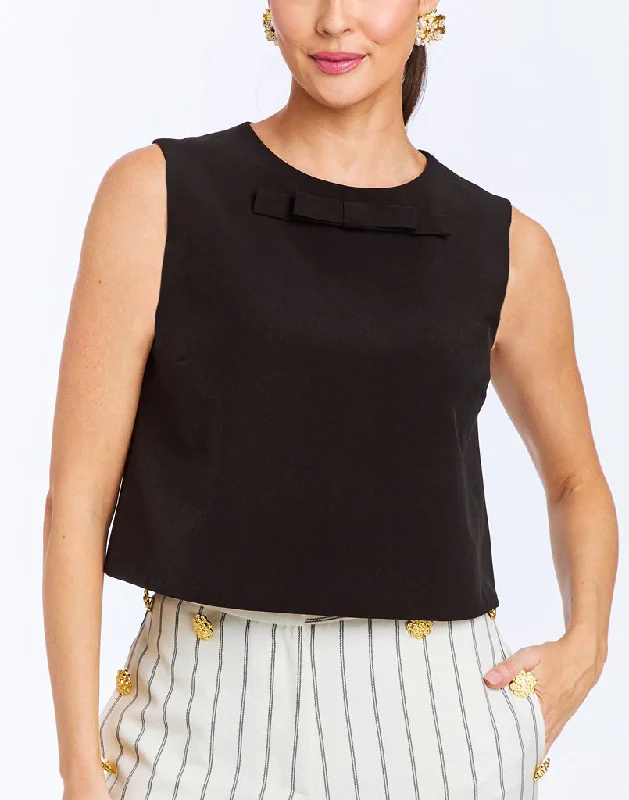 Browse Our Top Products Bianca Black Bow Top