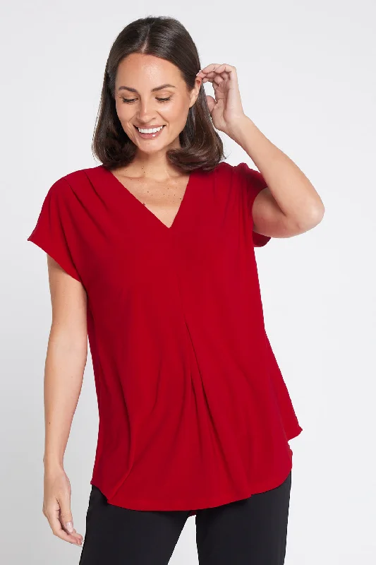 Embrace New Fashion Ashlyn Top - Ruby Red
