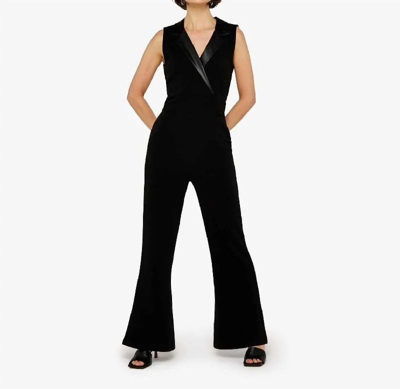 Women's Evening Clothing Holiday Jumpsuit In Black